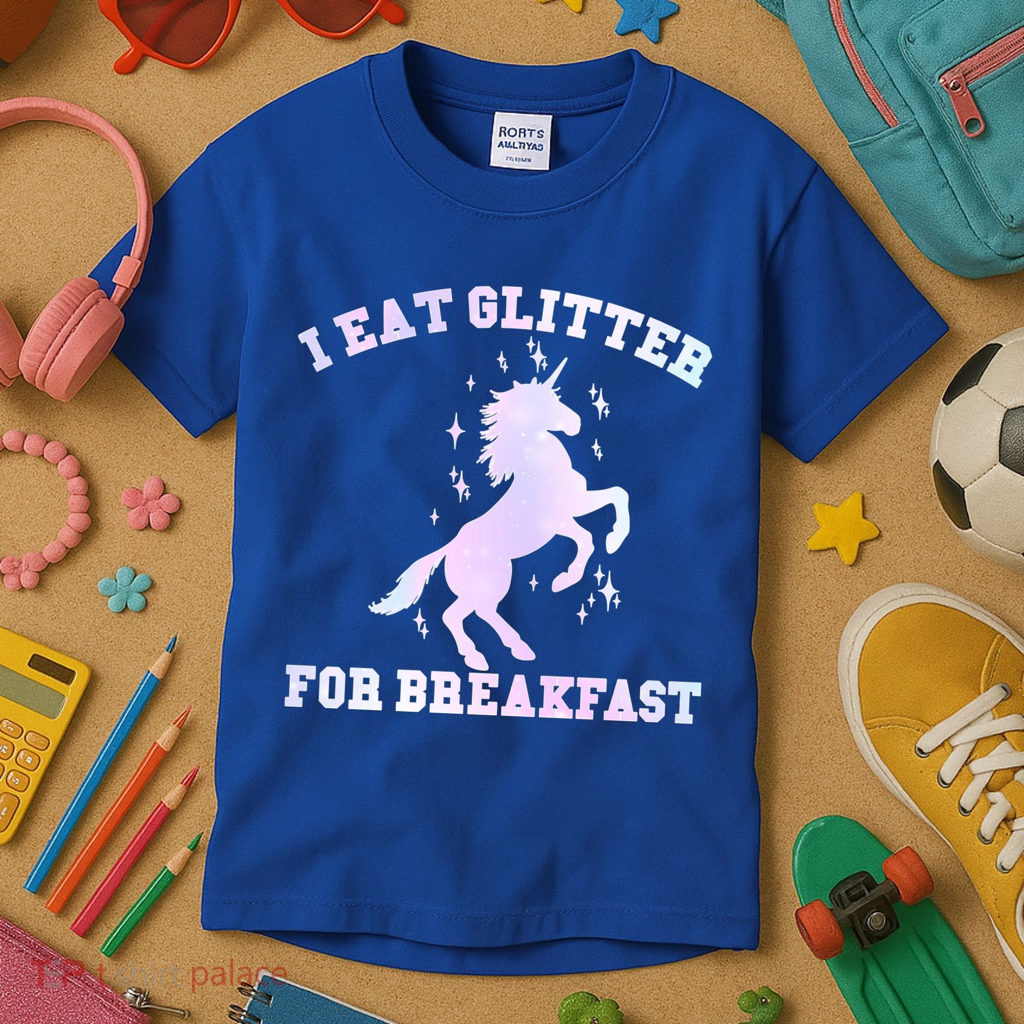 I Eat Glitter For Breakfast Kids T-Shirt
