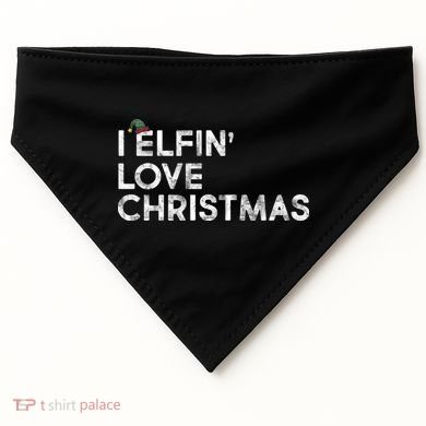 I Elfin Love Christmas USA-Made Doggie Bandana