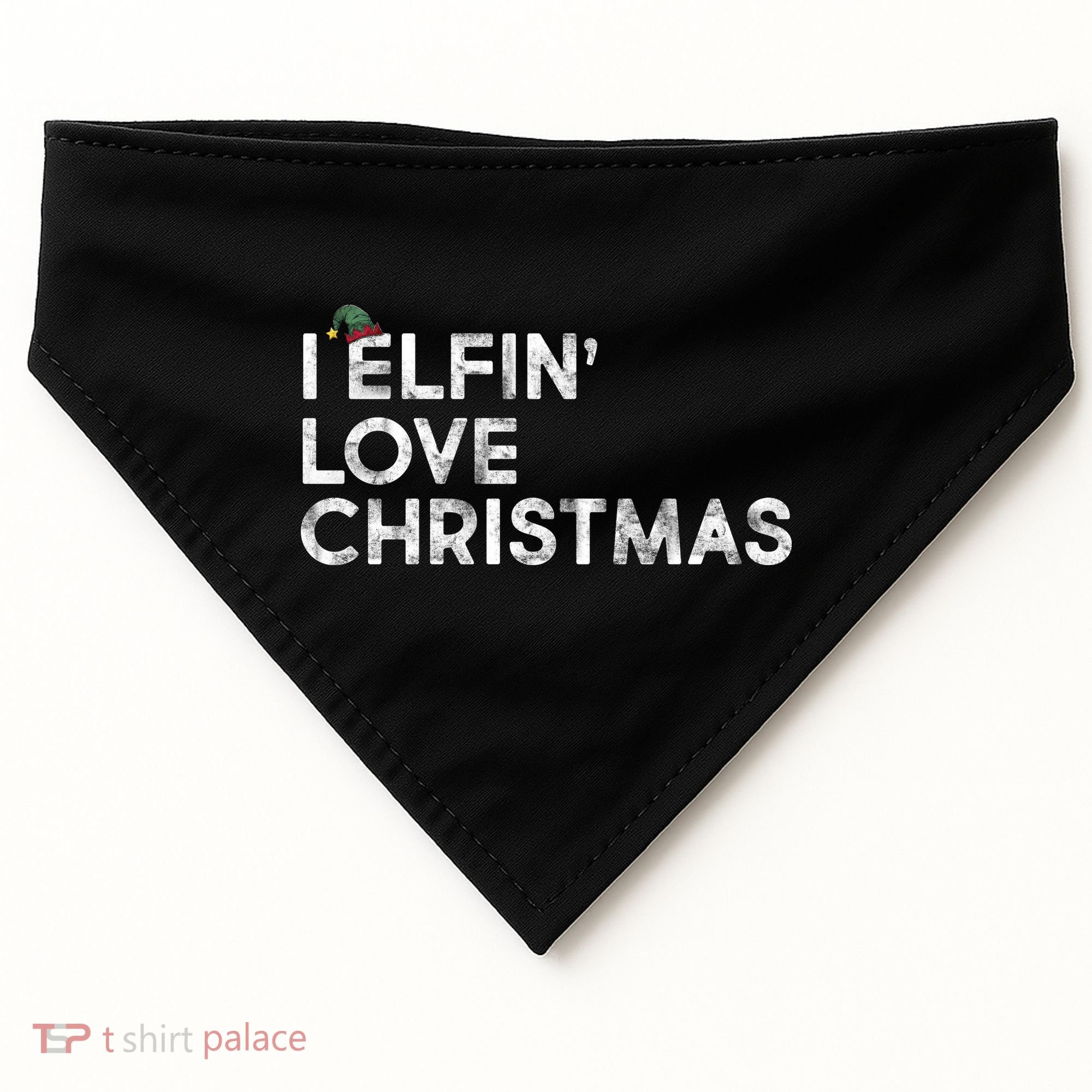 I Elfin Love Christmas USA-Made Doggie Bandana