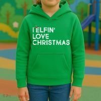 I Elfin Love Christmas Kids Hoodie thumb 3