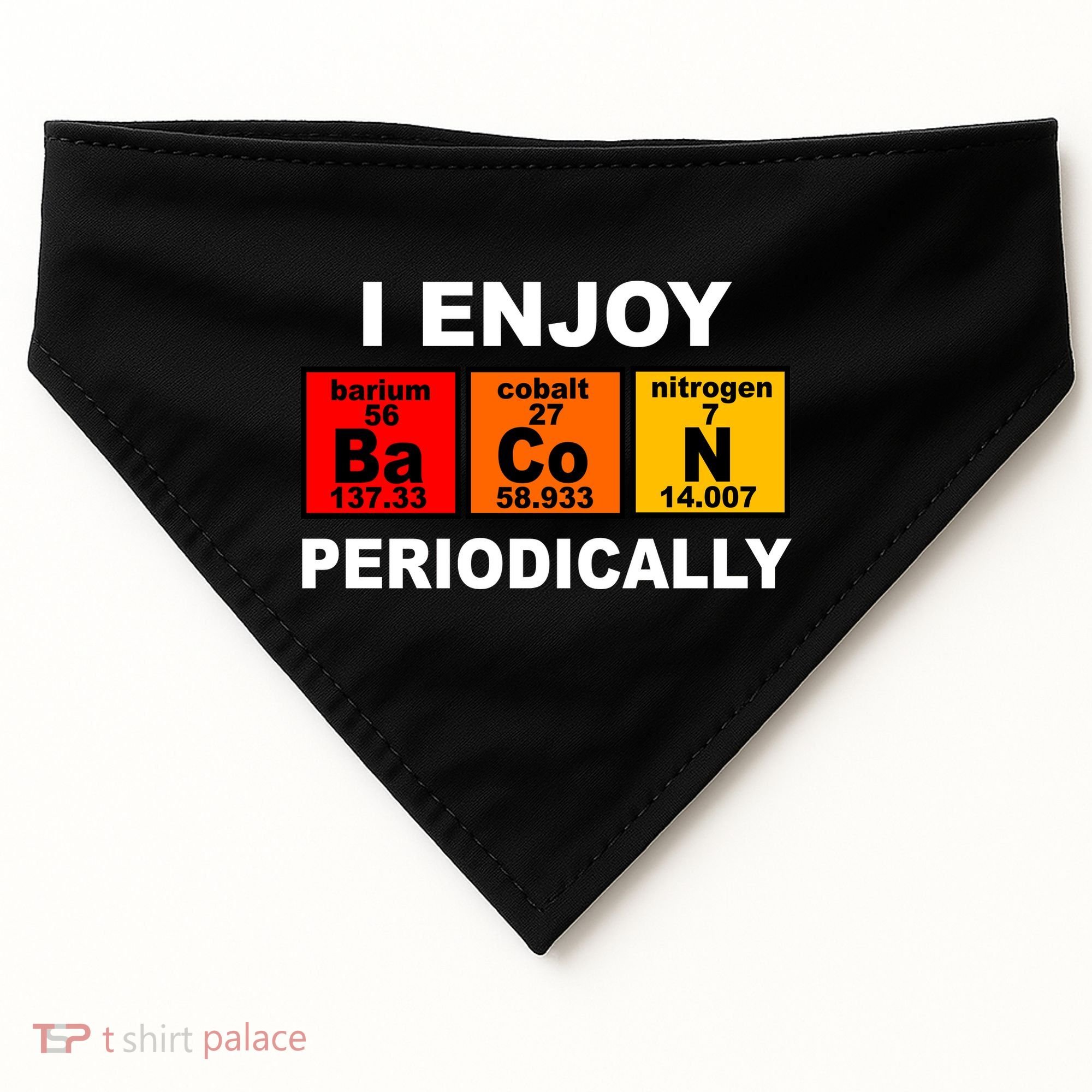 I Enjoy Bacon Periodically USA-Made Doggie Bandana