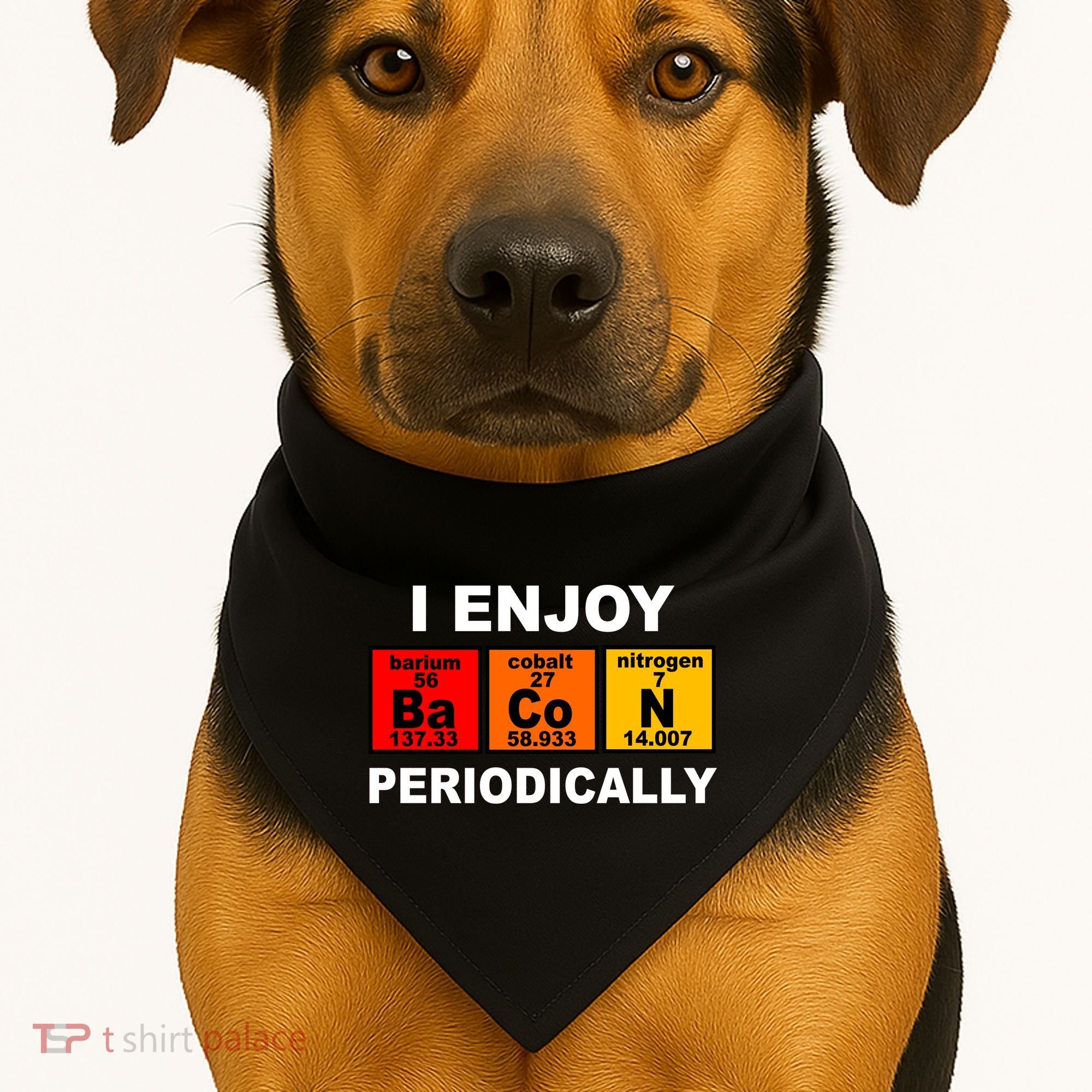 I Enjoy Bacon Periodically USA-Made Doggie Bandana