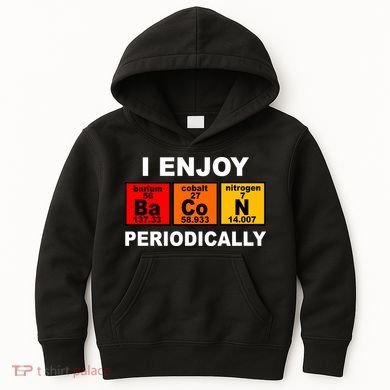 I Enjoy Bacon Periodically Kids Hoodie