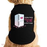 I Enjoy Long Romantic Walks To The Fridge Doggie Tank thumb 0