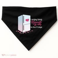 I Enjoy Long Romantic Walks To The Fridge USA-Made Doggie Bandana thumb 0