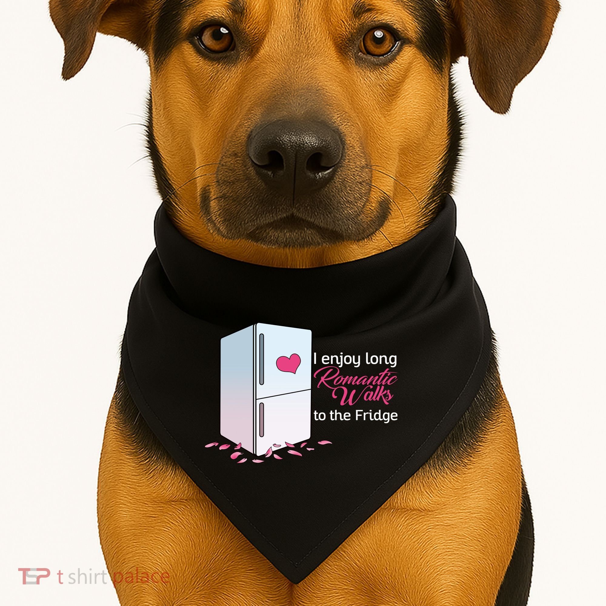I Enjoy Long Romantic Walks To The Fridge USA-Made Doggie Bandana