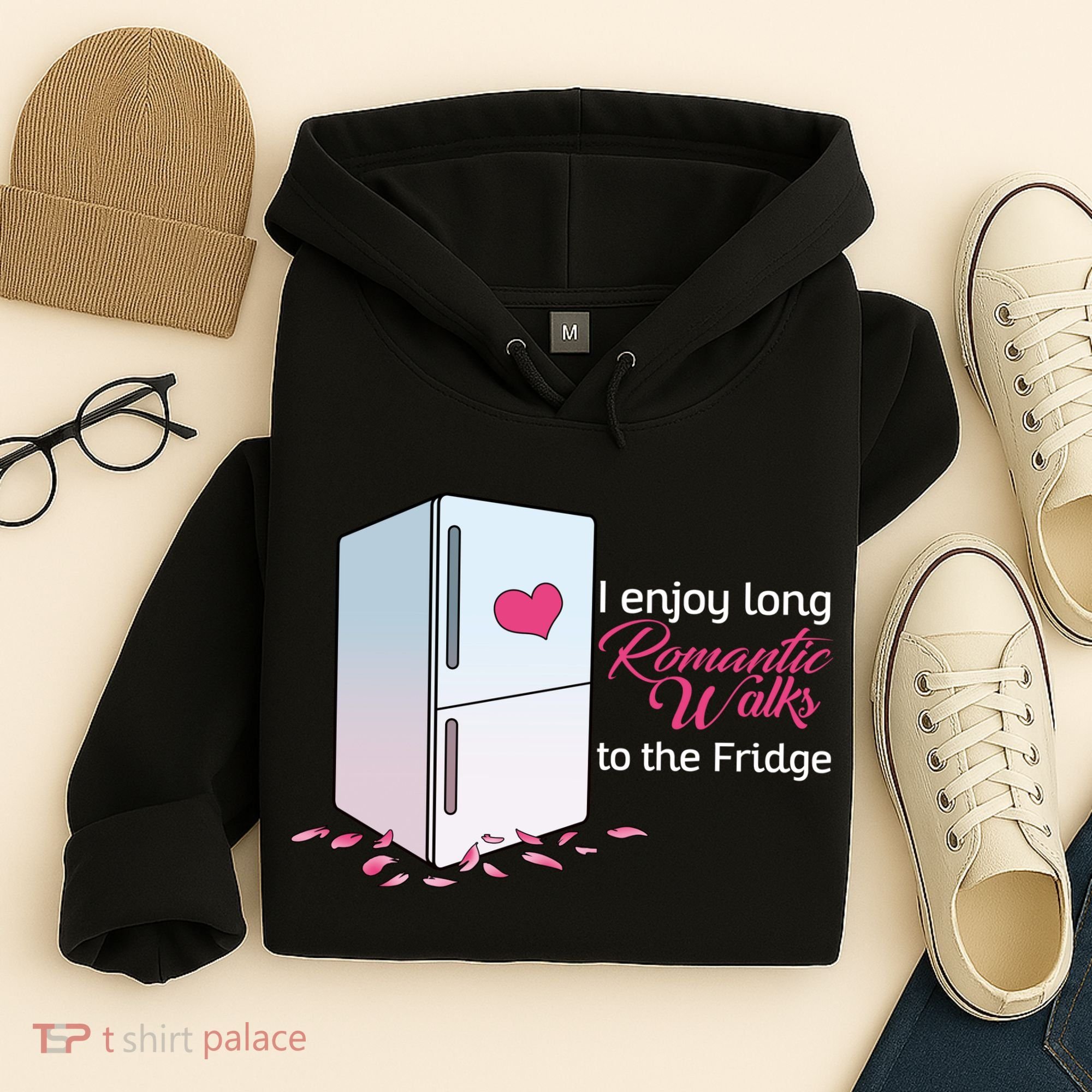 I Enjoy Long Romantic Walks To The Fridge Hoodie