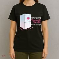 I Enjoy Long Romantic Walks To The Fridge T-Shirt thumb 4