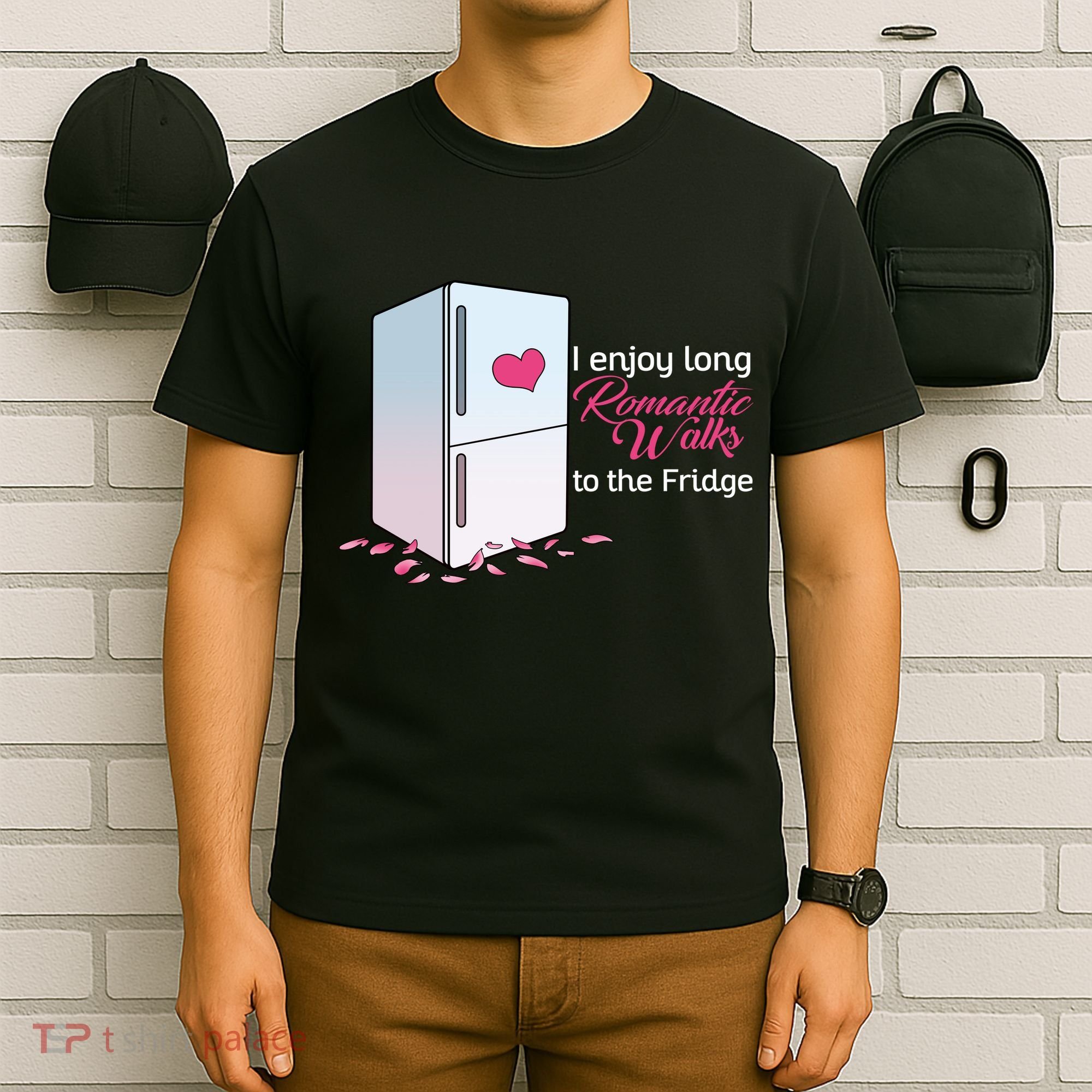 I Enjoy Long Romantic Walks To The Fridge T-Shirt