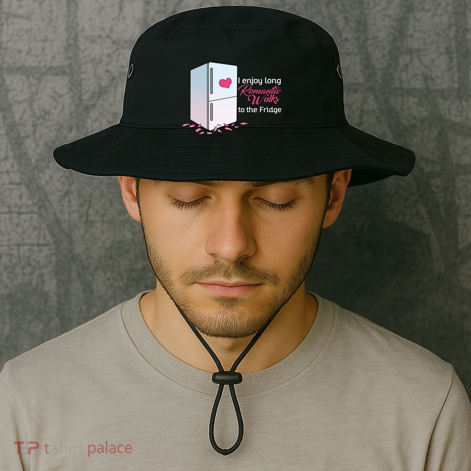 I Enjoy Long Romantic Walks To The Fridge Bucket Hat