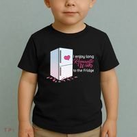 I Enjoy Long Romantic Walks To The Fridge Toddler T-Shirt thumb 2