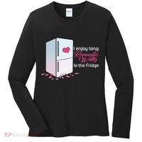 I Enjoy Long Romantic Walks To The Fridge Women's Long Sleeve Shirt thumb 0