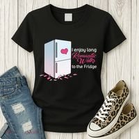 I Enjoy Long Romantic Walks To The Fridge Women's T-Shirt thumb 3
