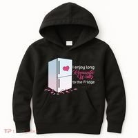 I Enjoy Long Romantic Walks To The Fridge Kids Hoodie thumb 0