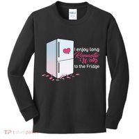 I Enjoy Long Romantic Walks To The Fridge Kids Long Sleeve Shirt thumb 0