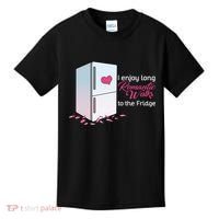 I Enjoy Long Romantic Walks To The Fridge Kids T-Shirt thumb 0