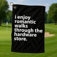I Enjoy Romantic Walks Through The Hardware Store Golf Towel thumb 1