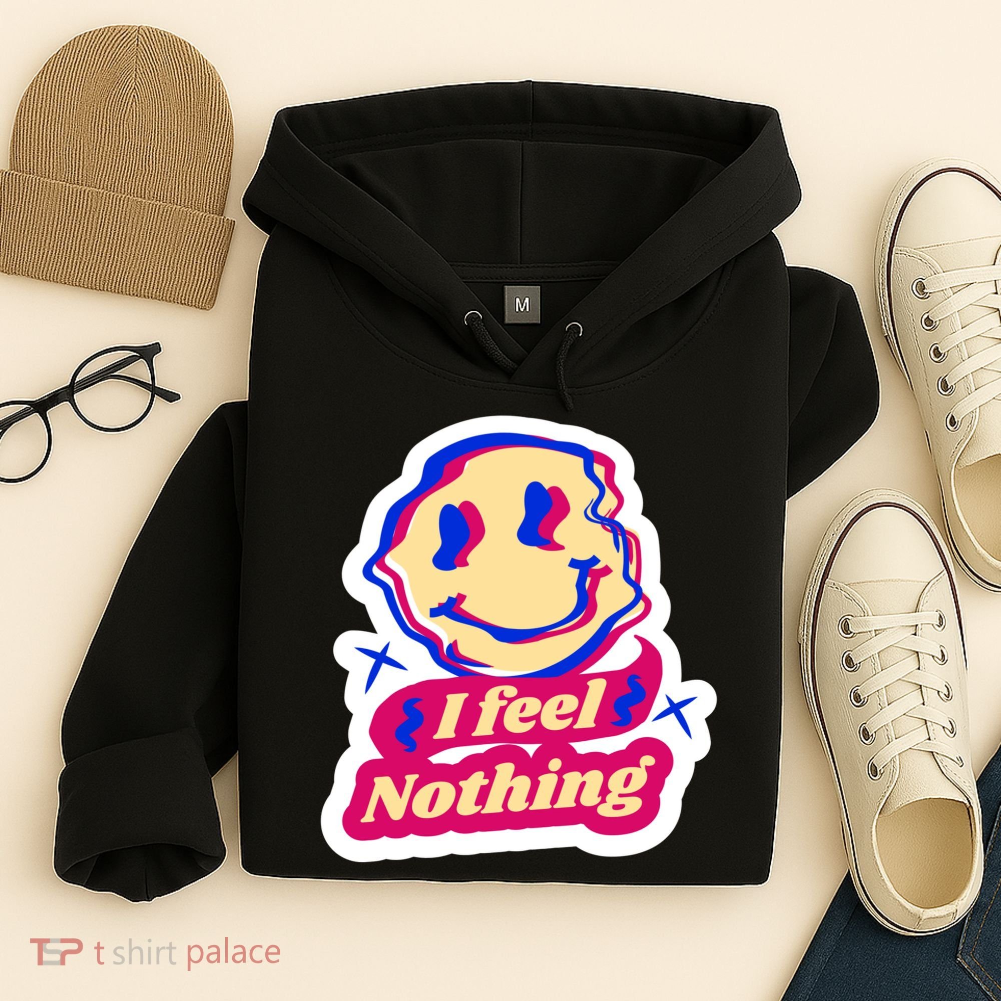 I Feel Nothing Smiley Face Hoodie