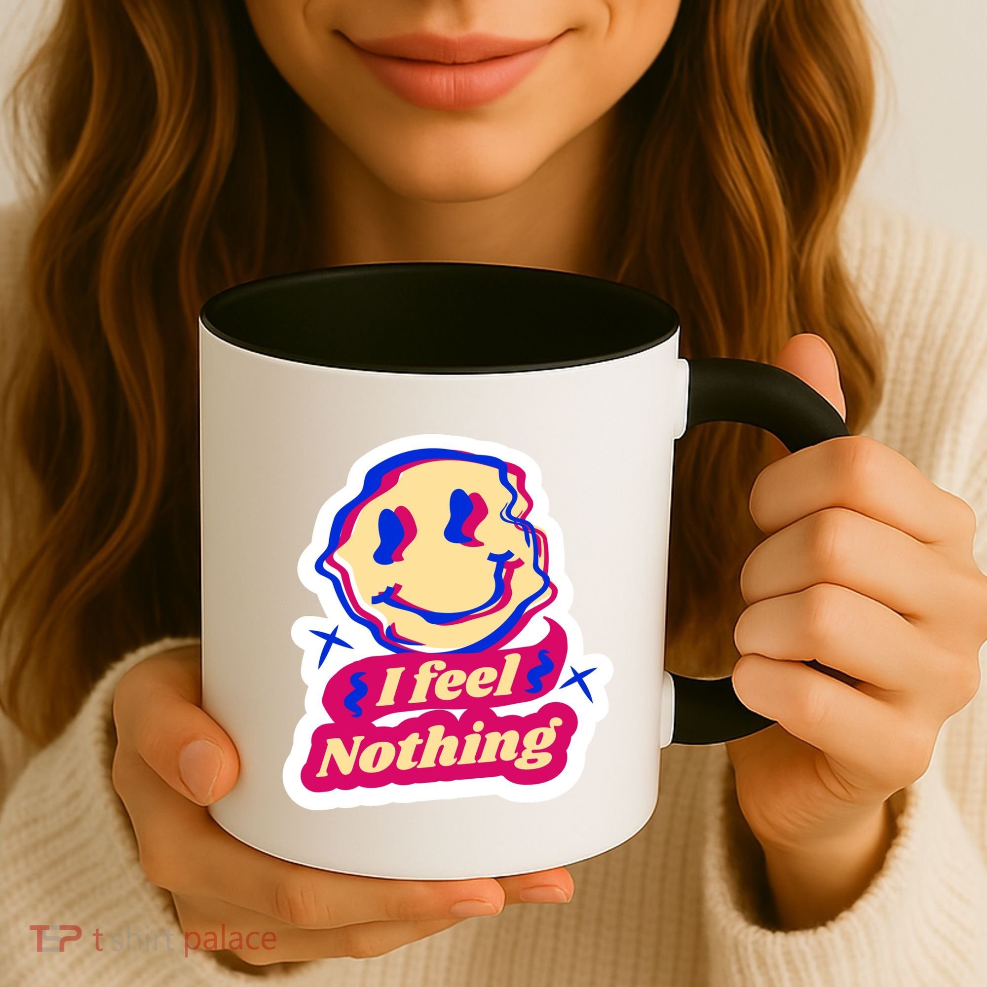 I Feel Nothing Smiley Face Coffee Mug