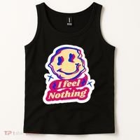 I Feel Nothing Smiley Face Tank Top thumb 2