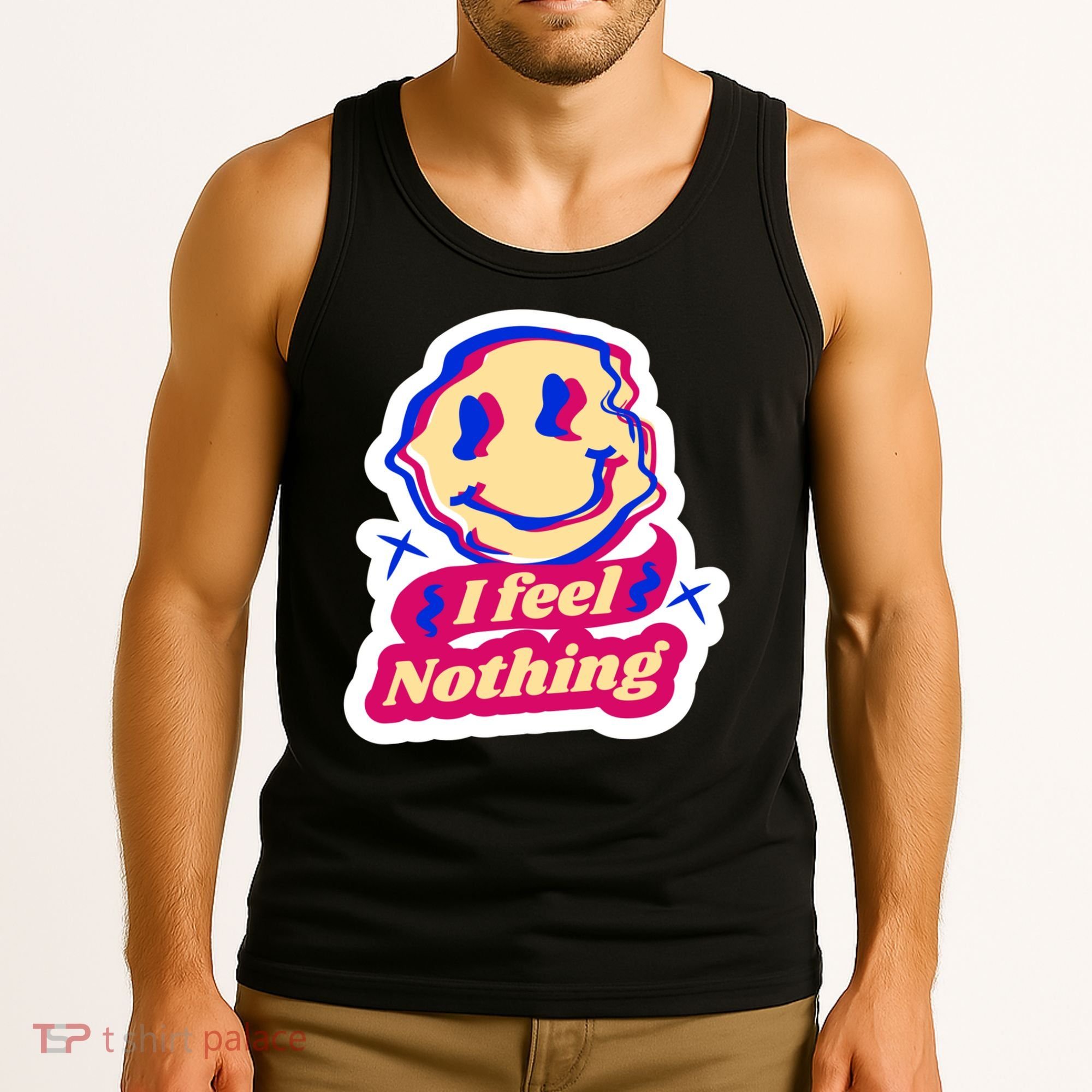 I Feel Nothing Smiley Face Tank Top