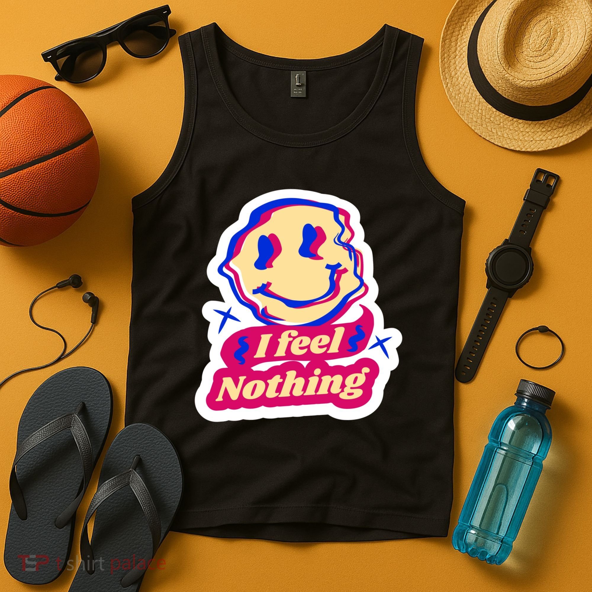 I Feel Nothing Smiley Face Tank Top
