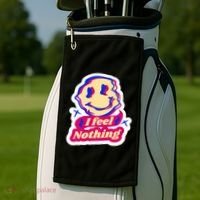 I Feel Nothing Smiley Face Golf Towel thumb 2