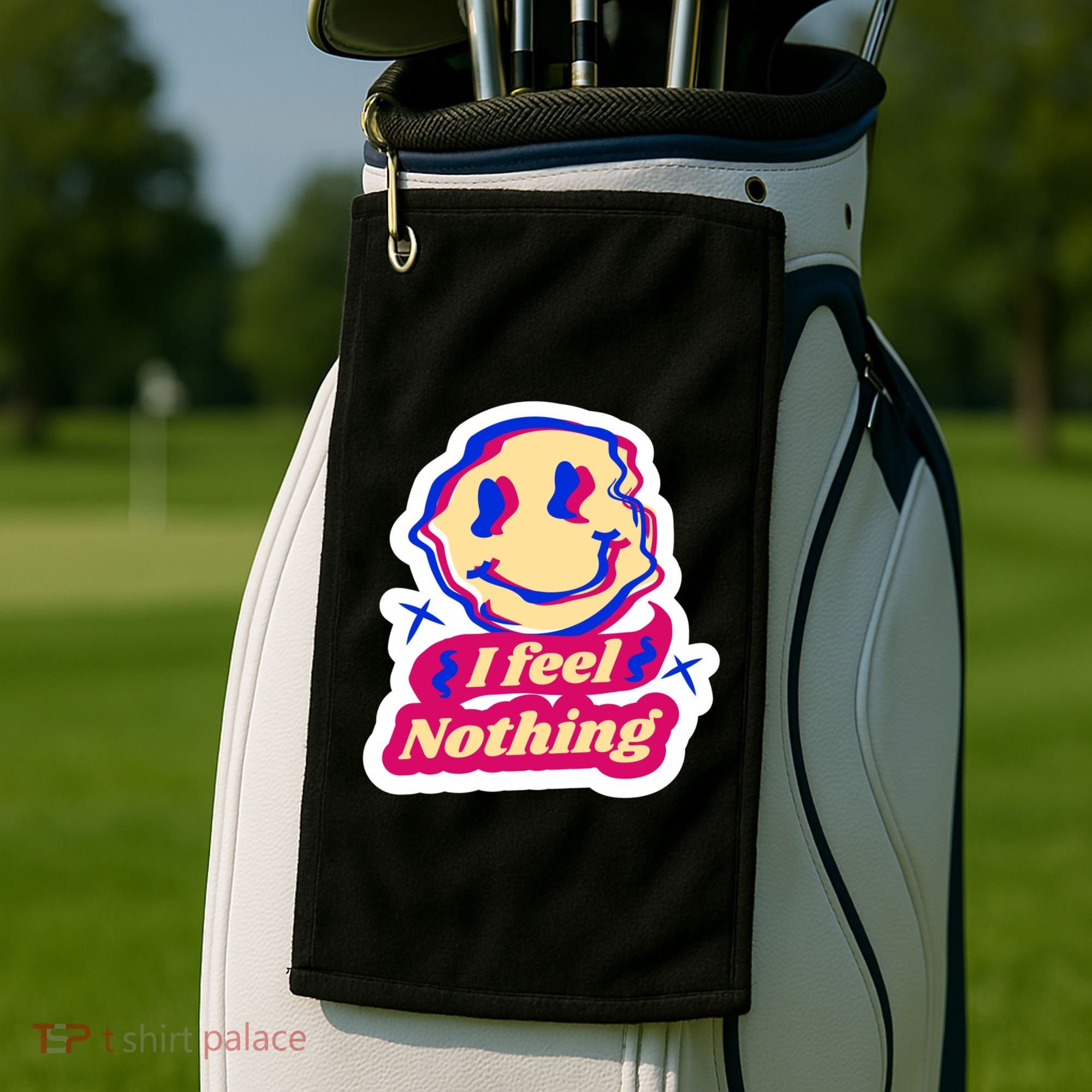 I Feel Nothing Smiley Face Golf Towel