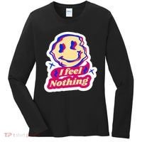 I Feel Nothing Smiley Face Women's Long Sleeve Shirt thumb 0
