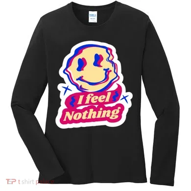 I Feel Nothing Smiley Face Women's Long Sleeve Shirt