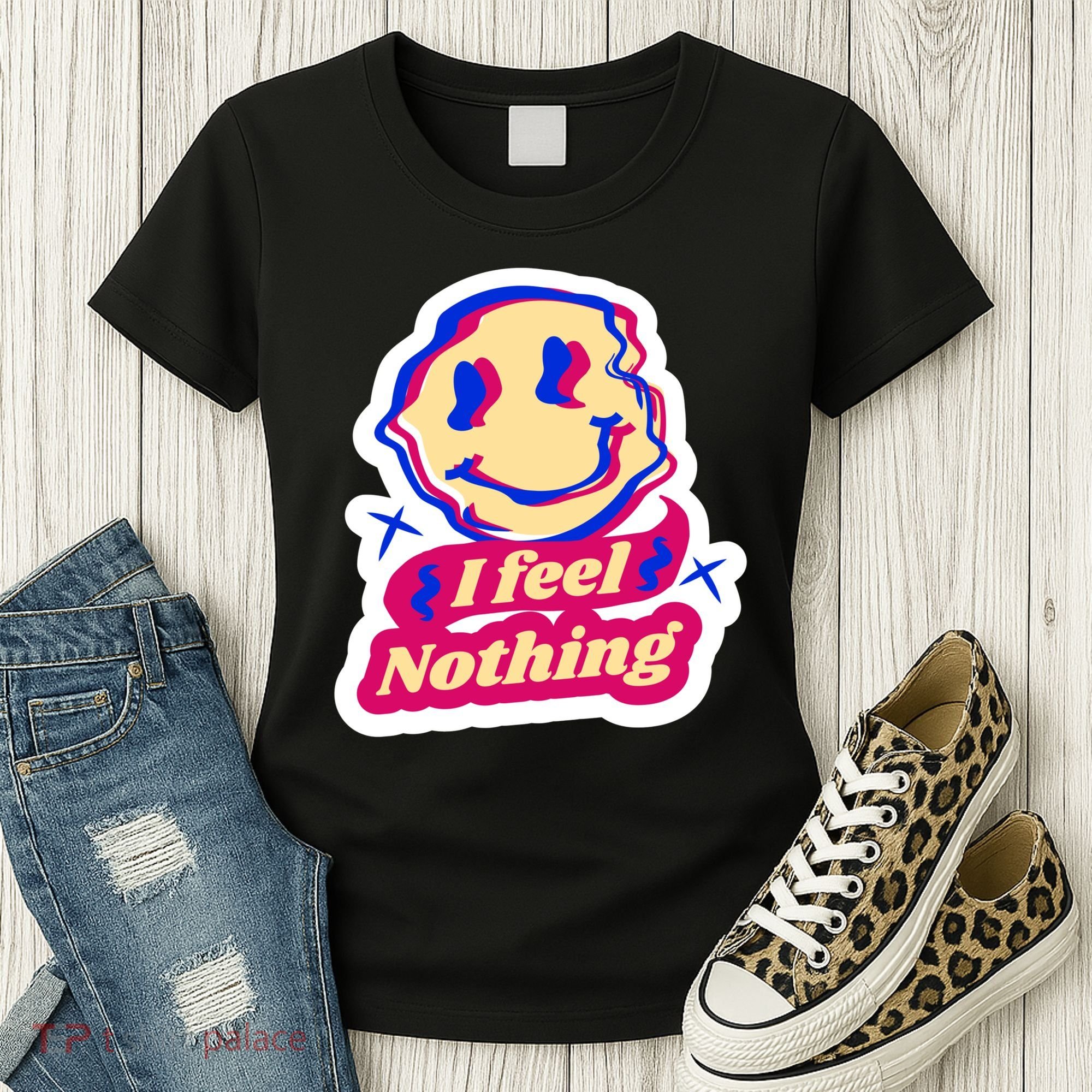 I Feel Nothing Smiley Face Women's T-Shirt