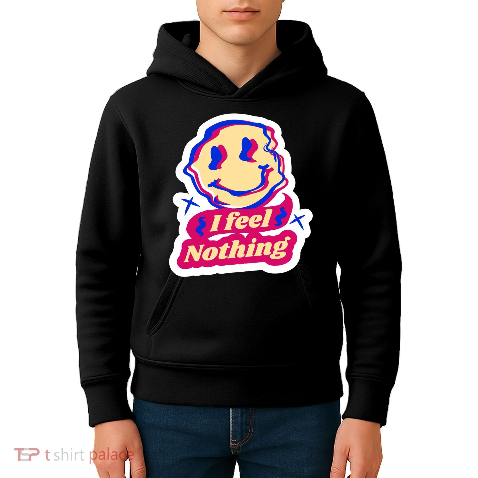 I Feel Nothing Smiley Face Kids Hoodie