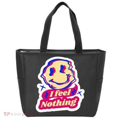 I Feel Nothing Smiley Face Tote Bag