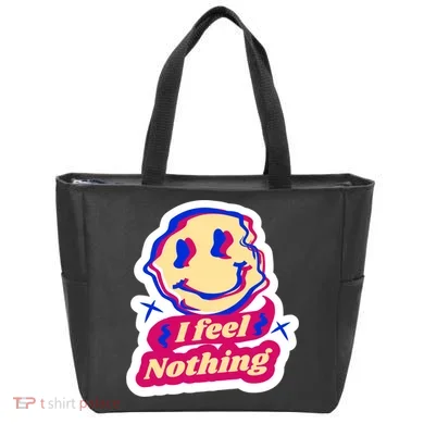 I Feel Nothing Smiley Face Tote Bag