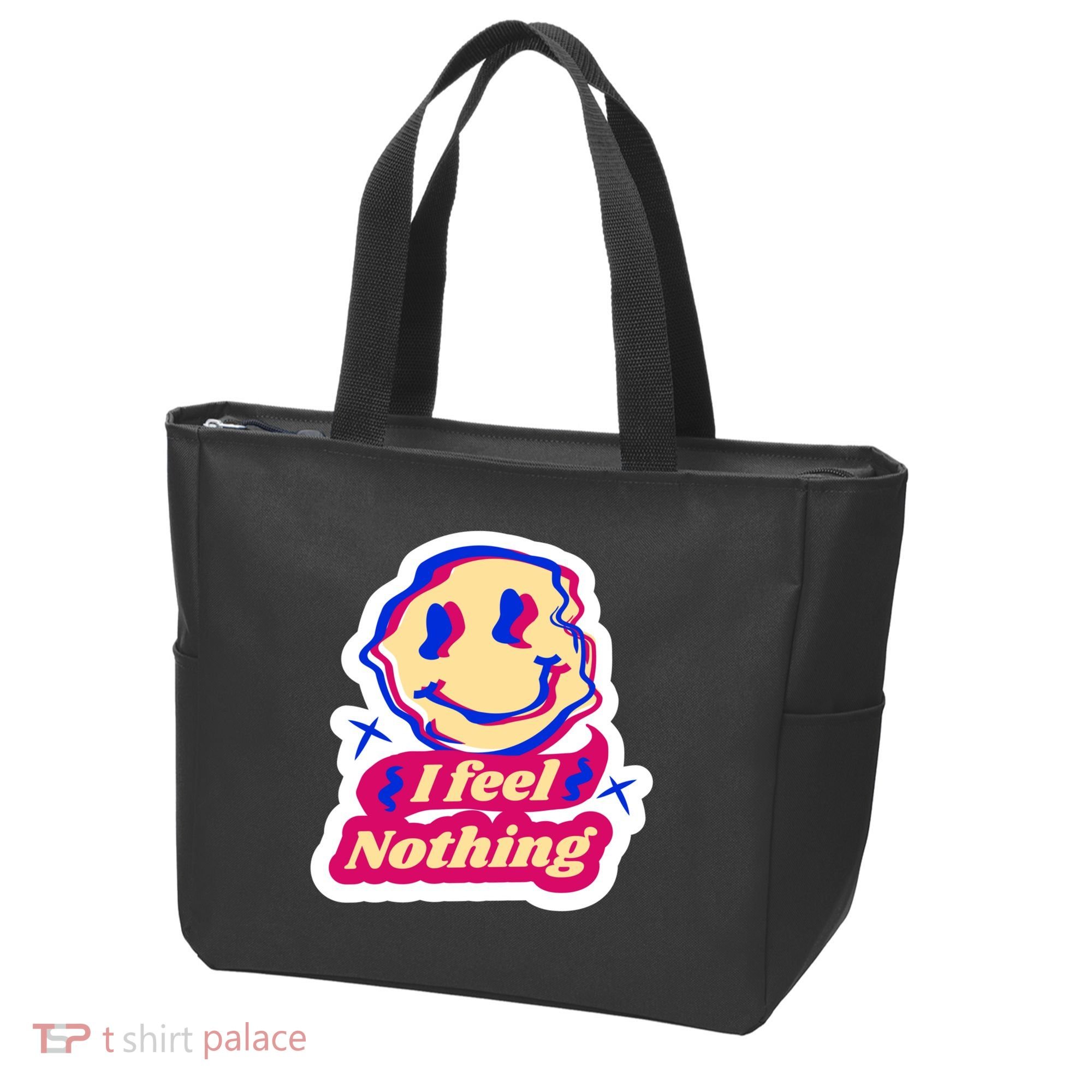 I Feel Nothing Smiley Face Tote Bag