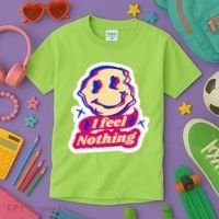 I Feel Nothing Smiley Face Kids T-Shirt thumb 3