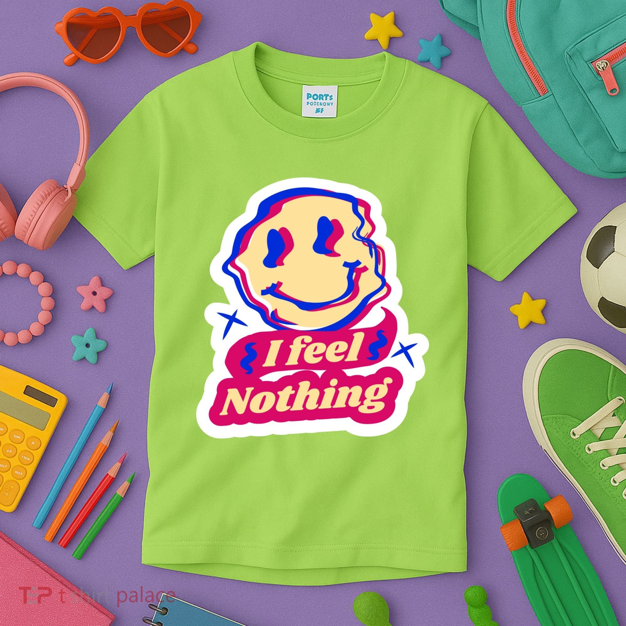 I Feel Nothing Smiley Face Kids T-Shirt