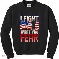 I Fight What You Fear Firefighter Kids Sweatshirt thumb 0
