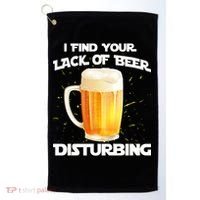 I Find Your Lack Of Beer Disturbing Golf Towel thumb 0