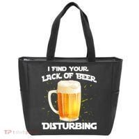 I Find Your Lack Of Beer Disturbing Tote Bag thumb 0