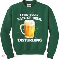 I Find Your Lack Of Beer Disturbing Kids Sweatshirt thumb 0