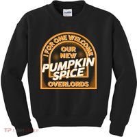  I For One Welcome Our New Pumpkin Spice Overloads Logo Kids Sweatshirt thumb 0