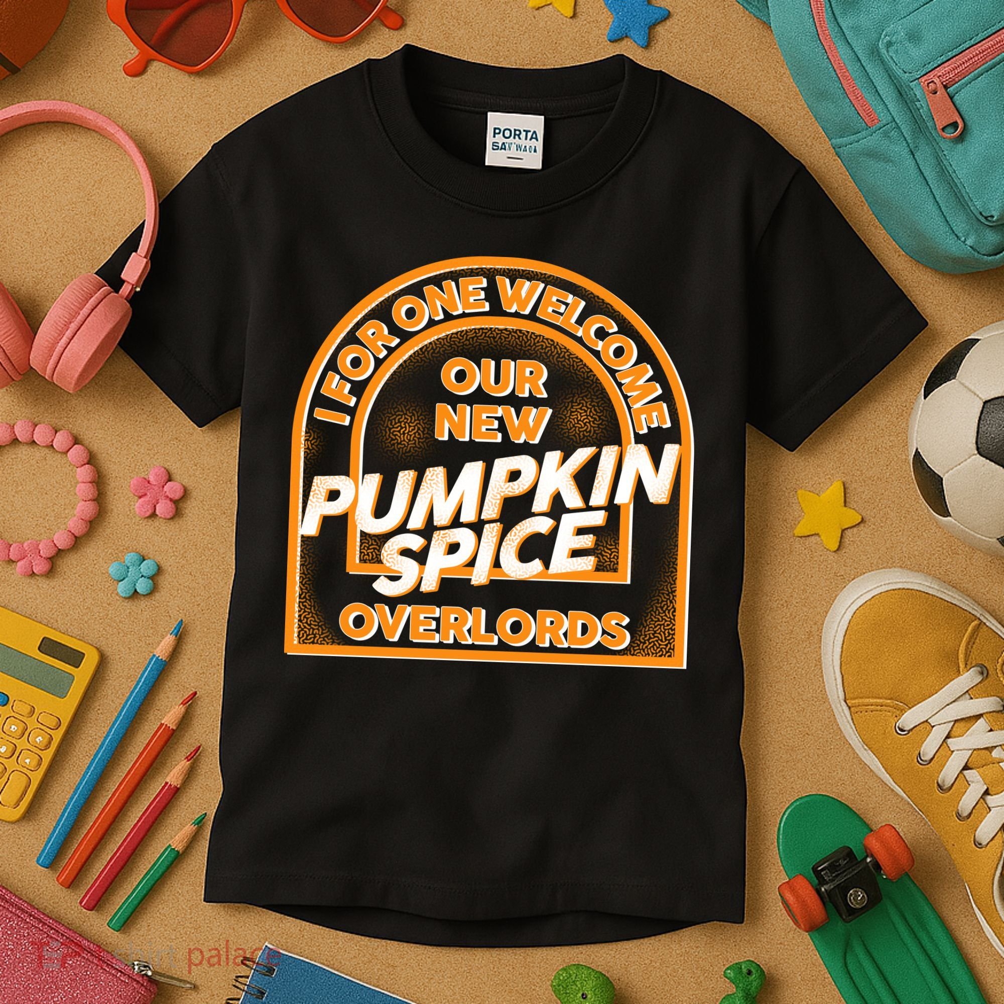  I For One Welcome Our New Pumpkin Spice Overloads Logo Kids T-Shirt