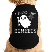I Found This Humerus Funny Halloween Ghost Doggie Tank thumb 0