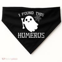 I Found This Humerus Funny Halloween Ghost USA-Made Doggie Bandana thumb 0