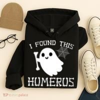 I Found This Humerus Funny Halloween Ghost Hoodie thumb 4