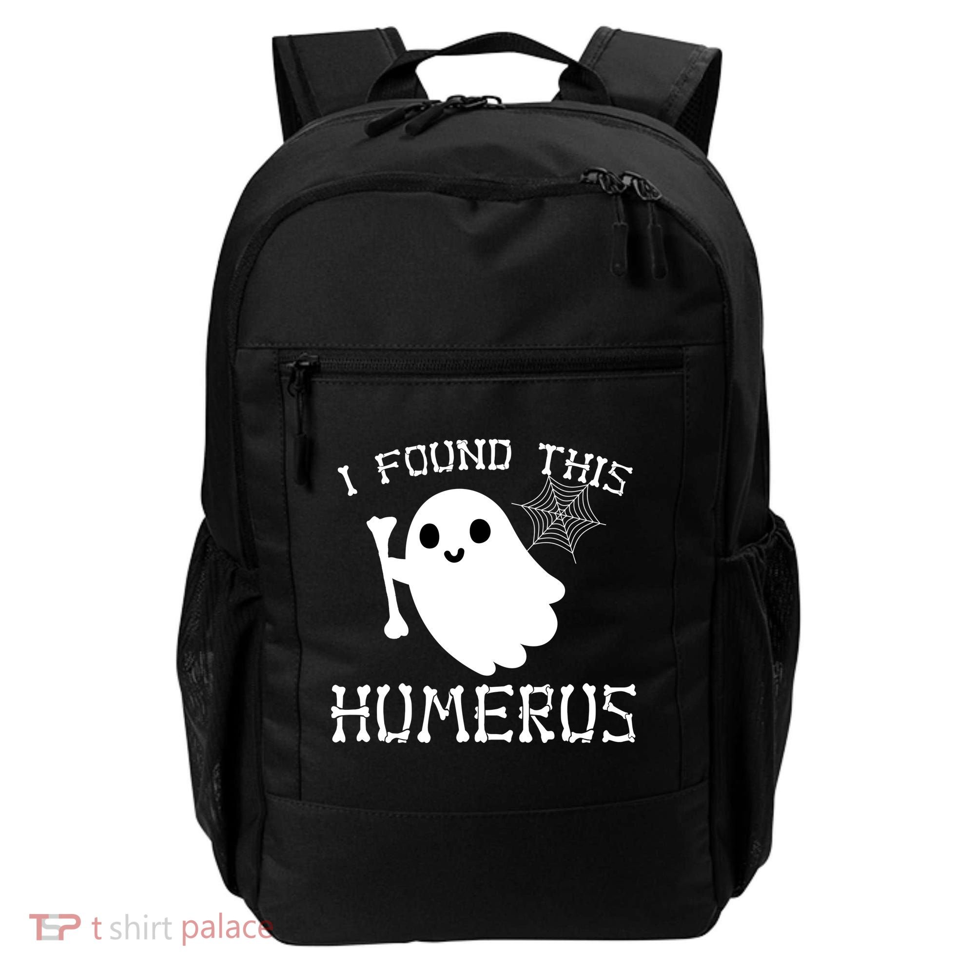 I Found This Humerus Funny Halloween Ghost Backpack
