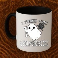 I Found This Humerus Funny Halloween Ghost Coffee Mug thumb 2