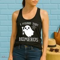 I Found This Humerus Funny Halloween Ghost Women's Tank Top thumb 2
