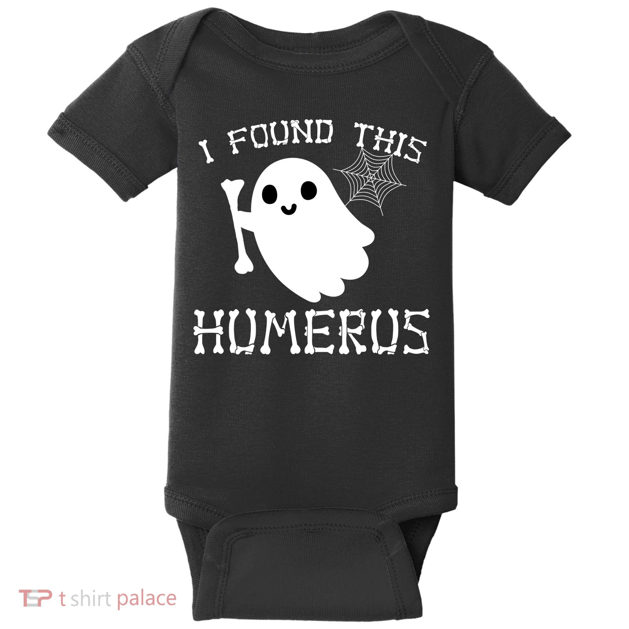 I Found This Humerus Funny Halloween Ghost Baby Bodysuit